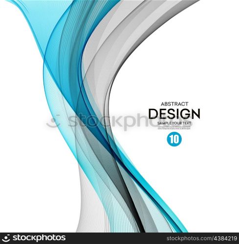 Colorful vector lines. Abstract background. Colorful vector wavy lines. Abstract background. Blue and gray wave.