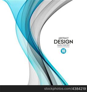 Colorful vector lines. Abstract background. Colorful vector wavy lines. Abstract background. Blue and gray wave.
