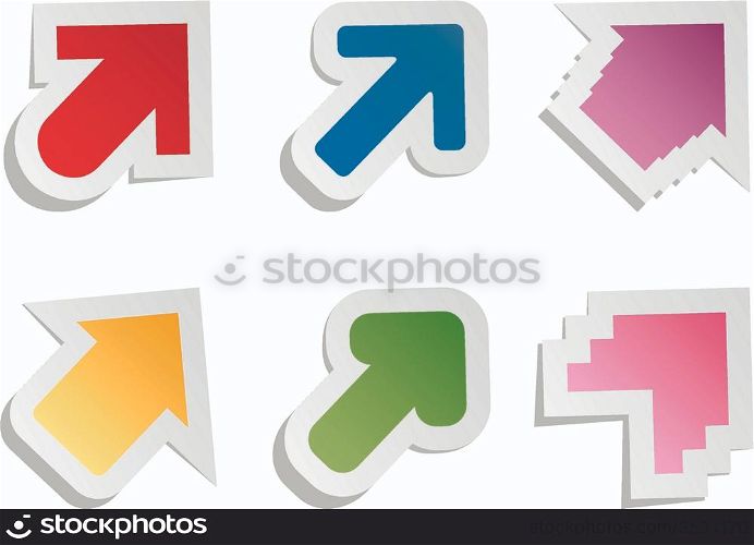 Colorful Vector Paper Arrows