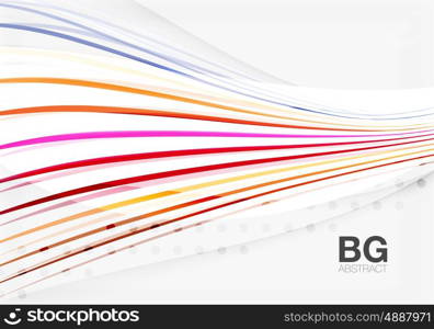 Colorful vector stripes on grey. Colorful vector stripes on grey. Modern technology or business web abstract background