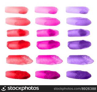 Colorful watercolor brush strokes vector image