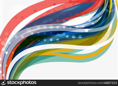 Colorful wave abstract background. Vector template background for workflow layout, diagram, number options or web design