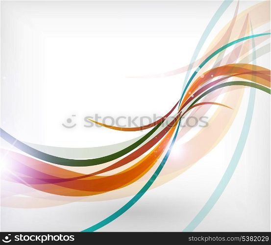 Colorful wave lines patterns business card design template