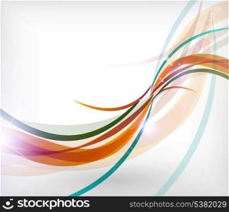 Colorful wave lines patterns business card design template
