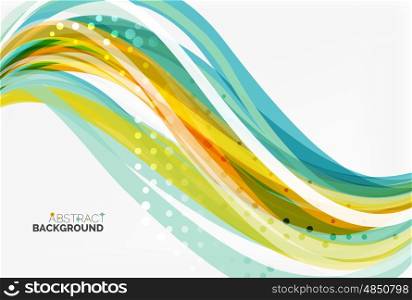 Colorful wave stripes and lines. Vector template background for workflow layout, diagram, number options or web design