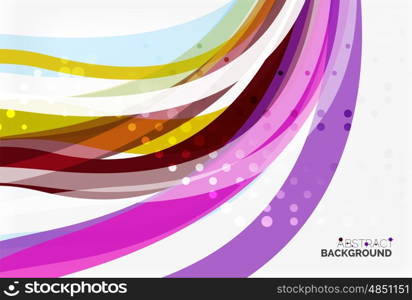 Colorful wave stripes and lines. Vector template background for workflow layout, diagram, number options or web design