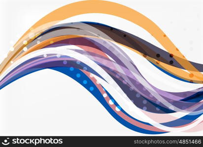 Colorful wave stripes and lines. Vector template background for workflow layout, diagram, number options or web design