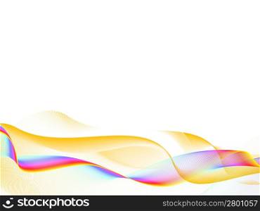 colorful waves, vector background with copy-space