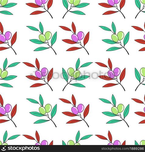 colorfull berry repeat pattern. textile mosaic design