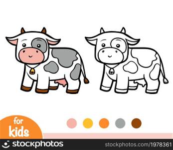 Coloring book for children, Cow