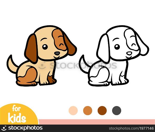 Coloring book for children, Dog