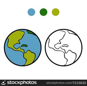 Coloring book for children, Earth