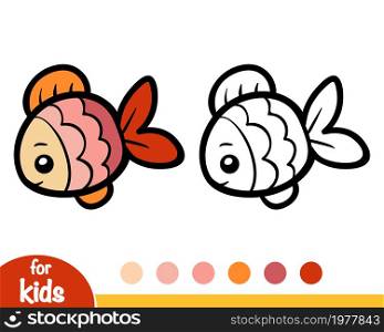 Coloring book for children, Fish
