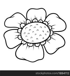 Coloring book for children, Flower