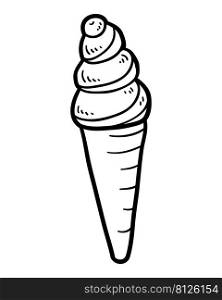Coloring book for children, Ice cream cone