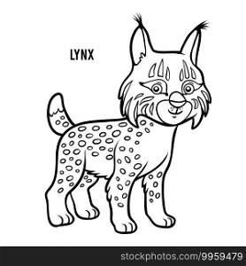 Coloring book for children, Lynx