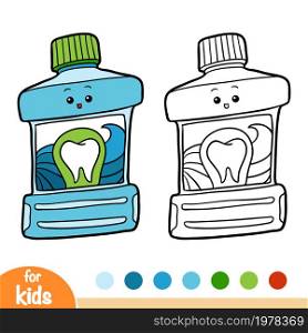 Coloring book for children, Mouth rinse