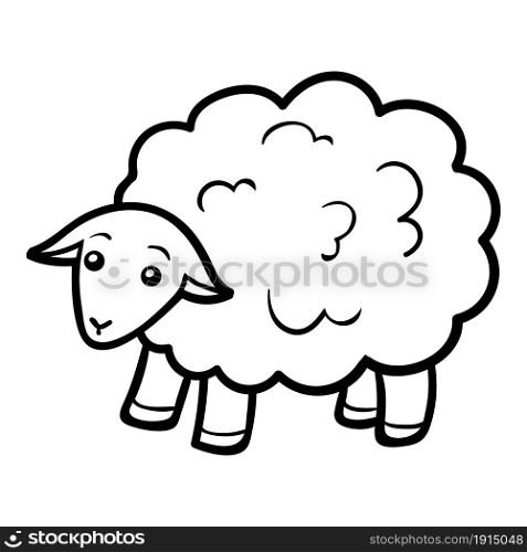 Coloring book for children, Sheep