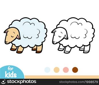Coloring book for children, Sheep