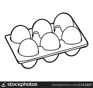 Coloring book for children, Six chicken eggs