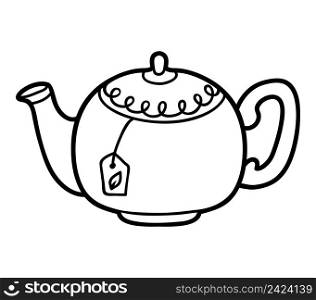 Coloring book for children, Teapot