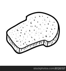 Coloring book for children, Toast bread