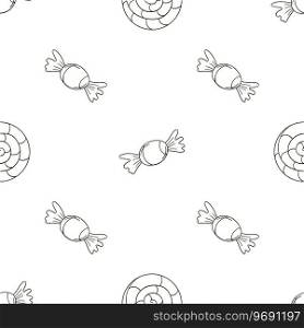 Coloring pattern with sweets. Candies. Round raspberry lollipops seamless pattern. Print for cloth design, textile, fabric, wallpaper, wrapping. Coloring seamless pattern. Print for cloth design, textile, fabric, wallpaper