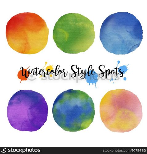Colors balls in watercolor style. Drawn on ipad. Colors balls in watercolor style.