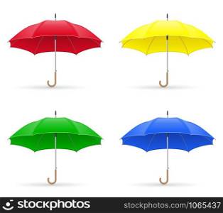 colors umbrellas vector illustration isolated on white background