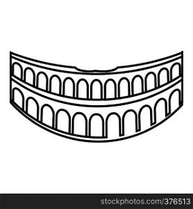 Colosseum in Rome icon. Outline illustration of Colosseum in Rome vector icon for web. Colosseum in Rome icon, outline style