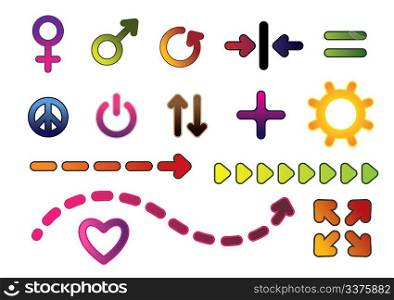 Coloured symbols
