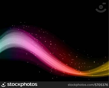 Colourful background of abstract flowing lines