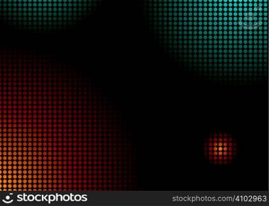 Colourful disco inspired background in orange and blue