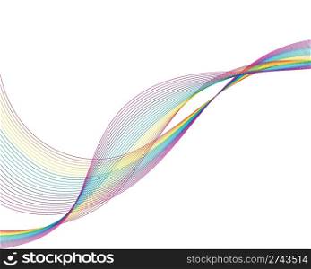 Colourful lines background on sea theme for design use