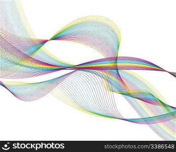 Colourful lines background on sea theme for design use