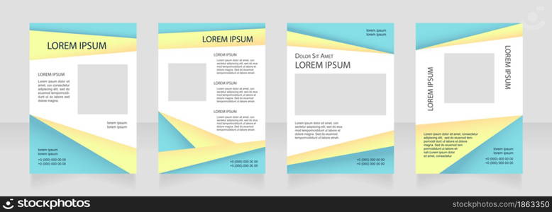 Colourful modern blank brochure layout design. Annual plan. Vertical poster template set with empty copy space for text. Premade corporate reports collection. Editable flyer paper pages. Colourful modern blank brochure layout design