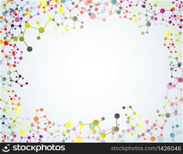 Colourful of molecular on isolated background