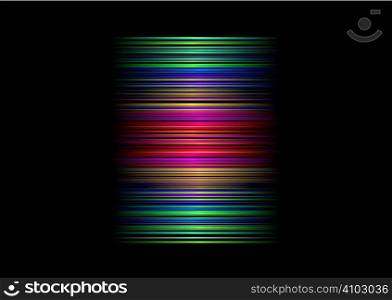 Colourful rainbow background with a beveled effect over black