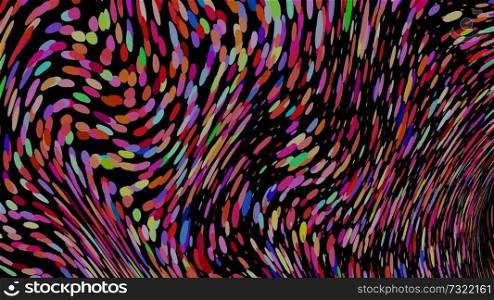 Colourful simple abstract background, wavy effect. Stipple effect. Rhythmic noise particles. Grain texture. Wallpaper with colorful strokes. Wall interior design, lockscreen, pattern for package. Colourful simple abstract background, grain texture, vector