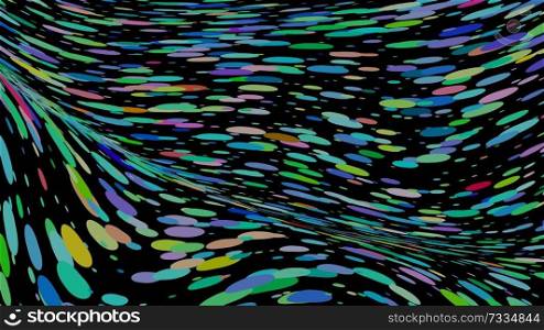 Colourful simple abstract background, wavy effect. Stipple effect. Rhythmic noise particles. Grain texture. Wallpaper with colorful strokes. Wall interior design, lockscreen, pattern for package. Colourful simple abstract background, grain texture, vector