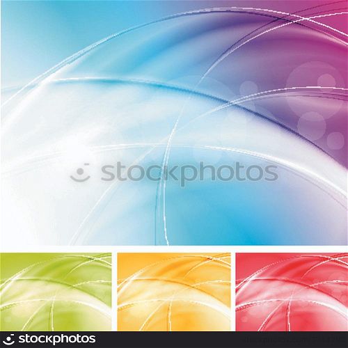 Colourful vector waves abstract design