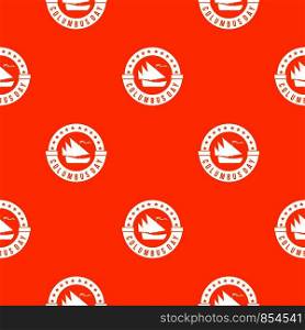 Columbus Day pattern repeat seamless in orange color for any design. Vector geometric illustration. Columbus Day pattern seamless