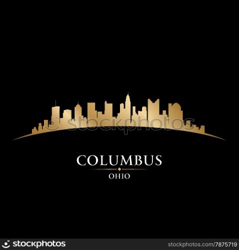 Columbus Ohio city skyline silhouette. Vector illustration