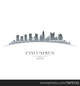 Columbus Ohio city skyline silhouette. Vector illustration