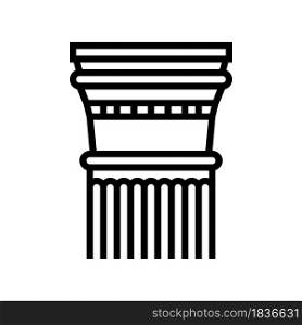 column ancient rome line icon vector. column ancient rome sign. isolated contour symbol black illustration. column ancient rome line icon vector illustration