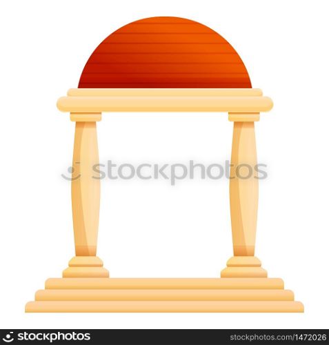 Column arch icon. Cartoon of column arch vector icon for web design isolated on white background. Column arch icon, cartoon style