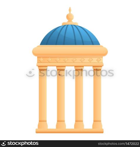 Column gazebo icon. Cartoon of column gazebo vector icon for web design isolated on white background. Column gazebo icon, cartoon style
