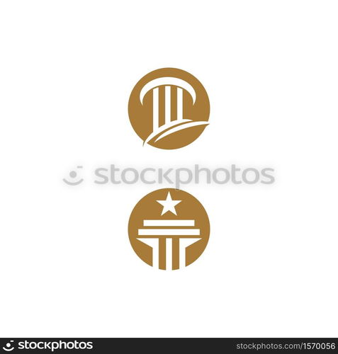 Column icon Logo Template vector illustration design