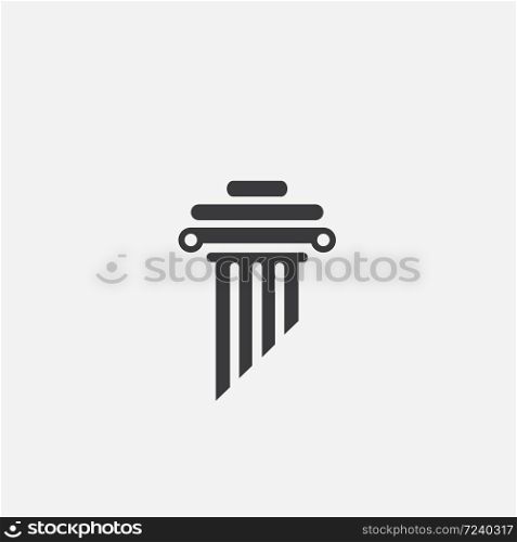 Column icon logo template vector image