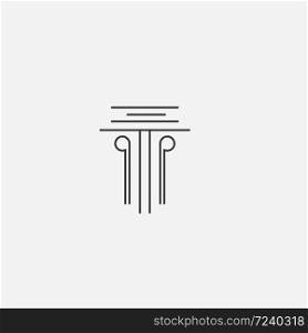 Column icon logo template vector image